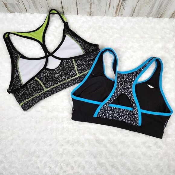 Excursion Sports Bra Set of 2 Size Large Black - Picture 2 of 9